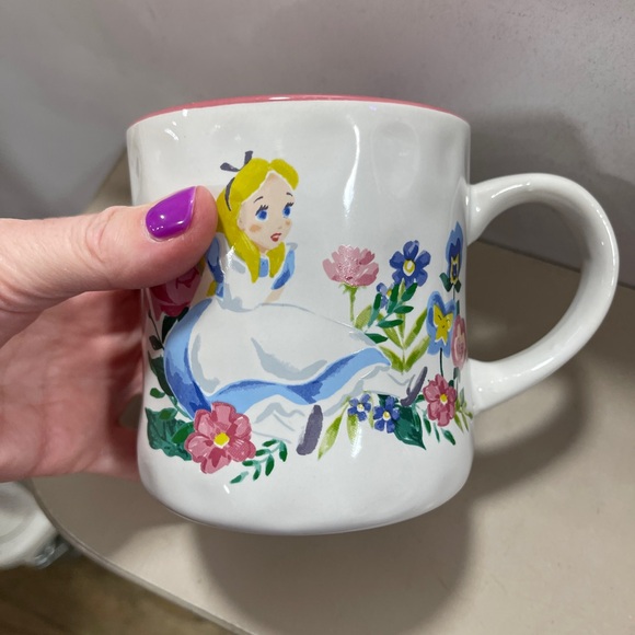 Disney Alice In Wonderland Doublesided Ceramic Coffee Tea Mug NEW - Picture 2 of 3